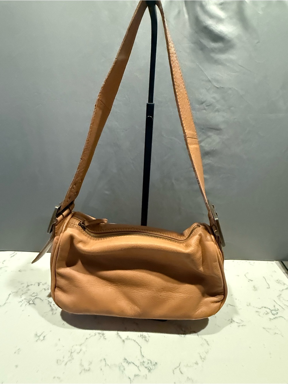Free People Camel Tan Leather Shoulder Bag